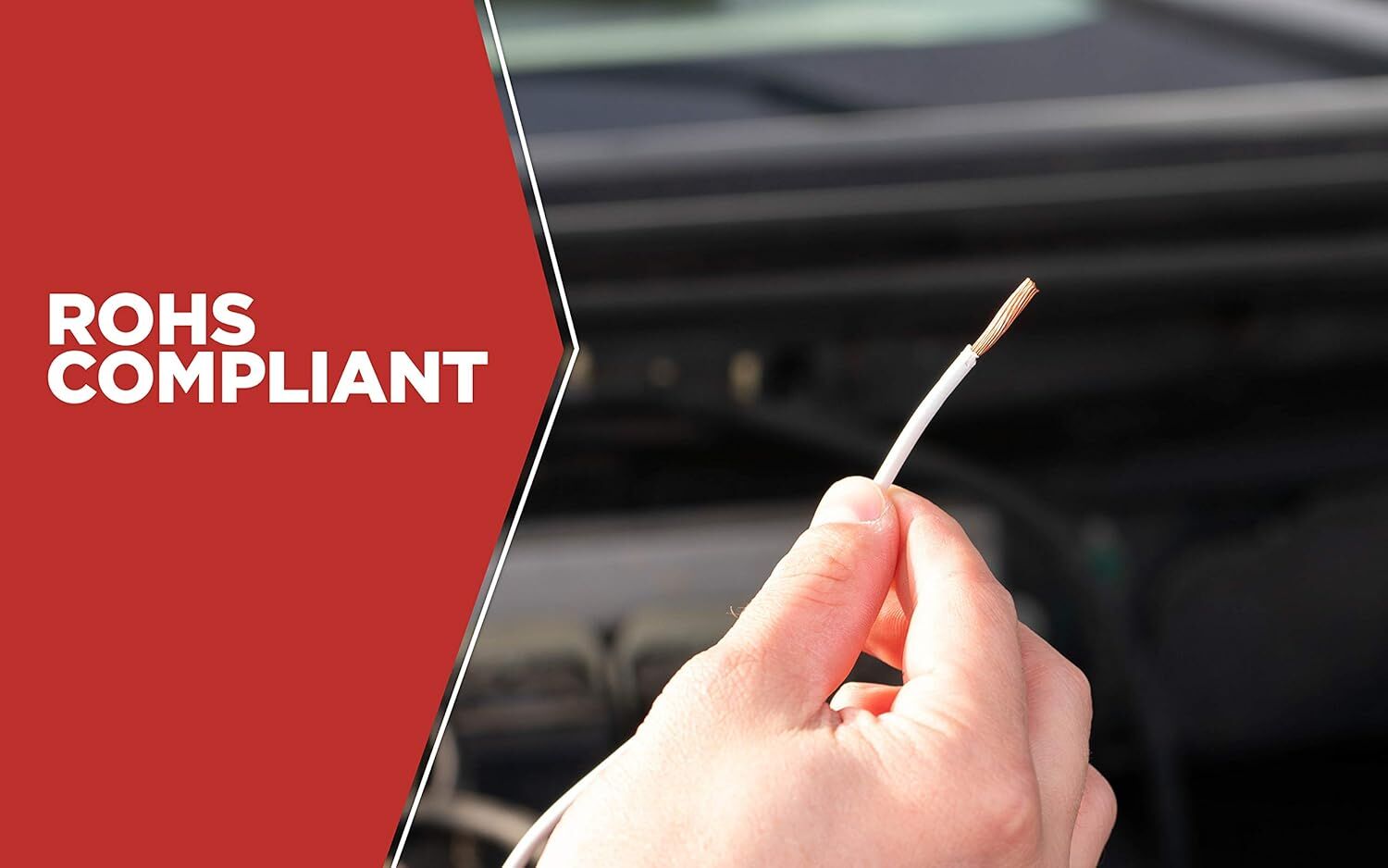 Road Power White 12-Gauge Automotive Copper Wire, 11-Ft