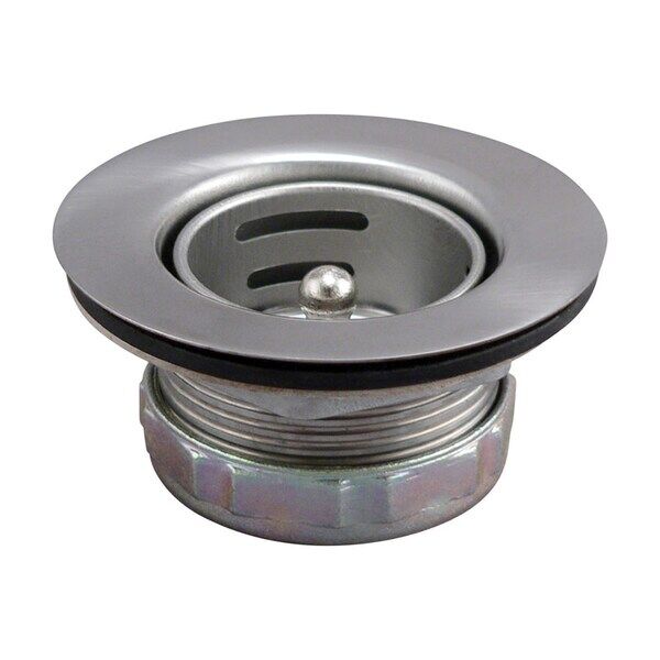 Plumb Pak Chrome-Plated Silver Stainless Steel Jr. Duo Sink Strainer, 2 1/2-In