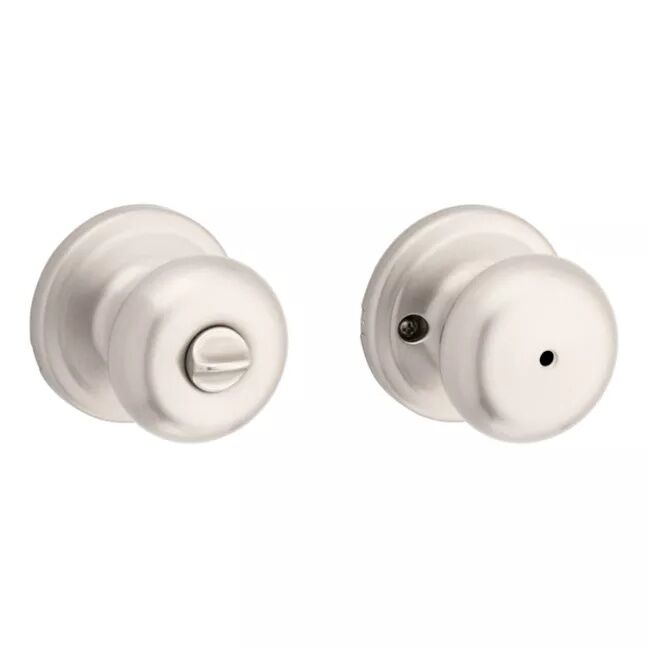 Kwikset Satin Nickel Juno Bed/Bath Doorknob
