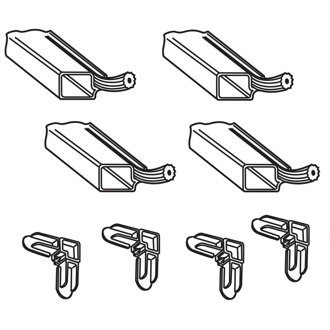 Prime Line White Aluminum Screen Frame Kit, 5/16-In x 3/4-In x 48-In