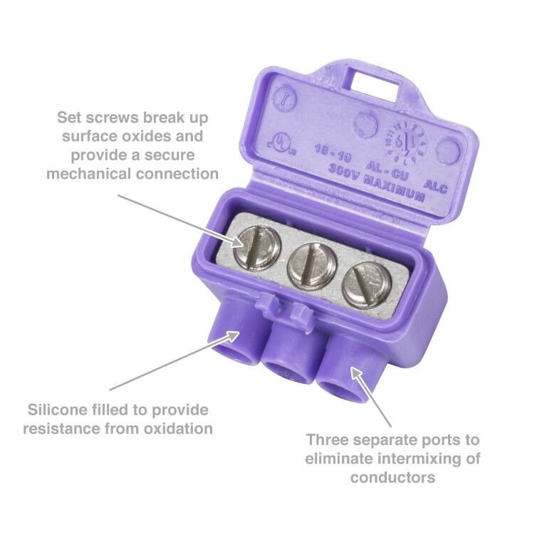 King Innovation 3-Port Al/Cu Wire Connectors, 10-Pk