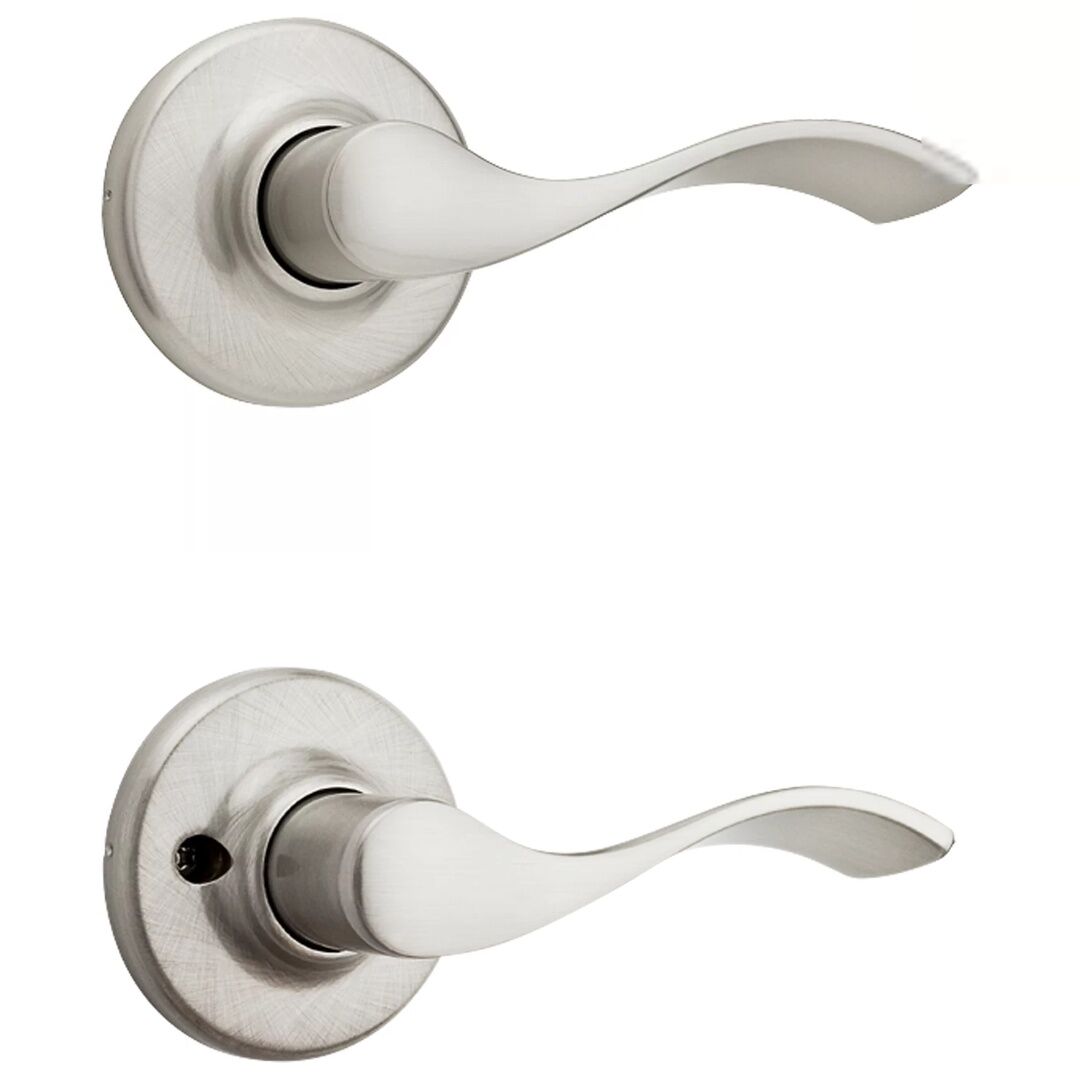 Kwikset Hall/Closet Satin Nickel Balboa Lever Door Knob