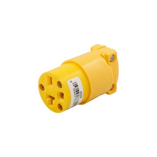 Eaton Arrow Hart Yellow Straight Blade Connector, 20A 250V