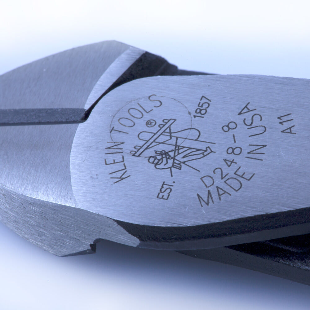 Klein Tools Angled Head Short Jaw Diagonal Cutting Pliers, 8-In