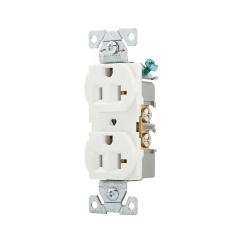 Eaton BR20W Duplex Receptacle, #14-10, 20-A