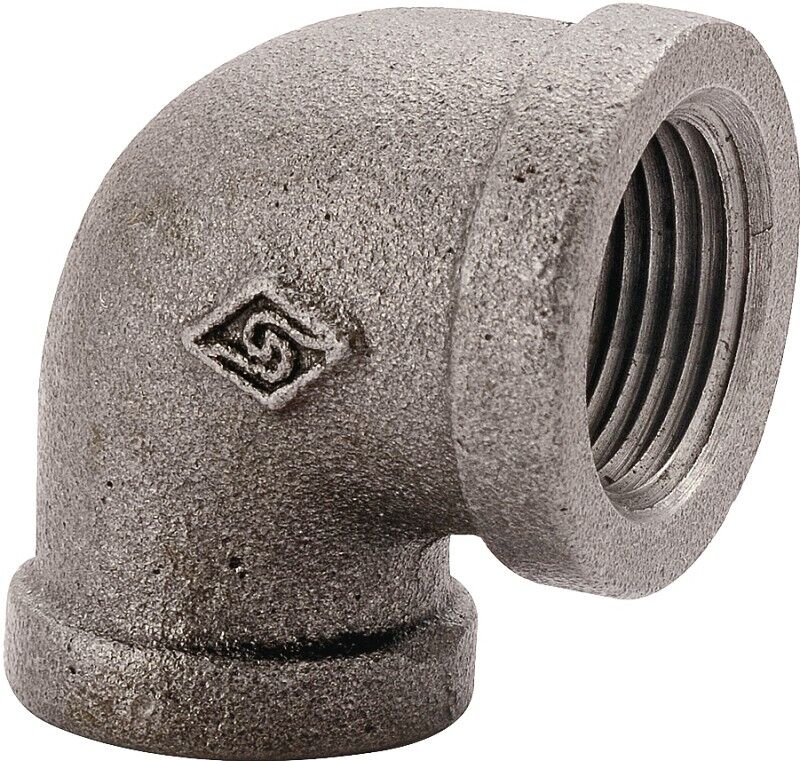 ProSource Schedule 40 Black Malleable Iron 90° Pipe Elbow, 1/4-In FIP x 1/4-In FIP
