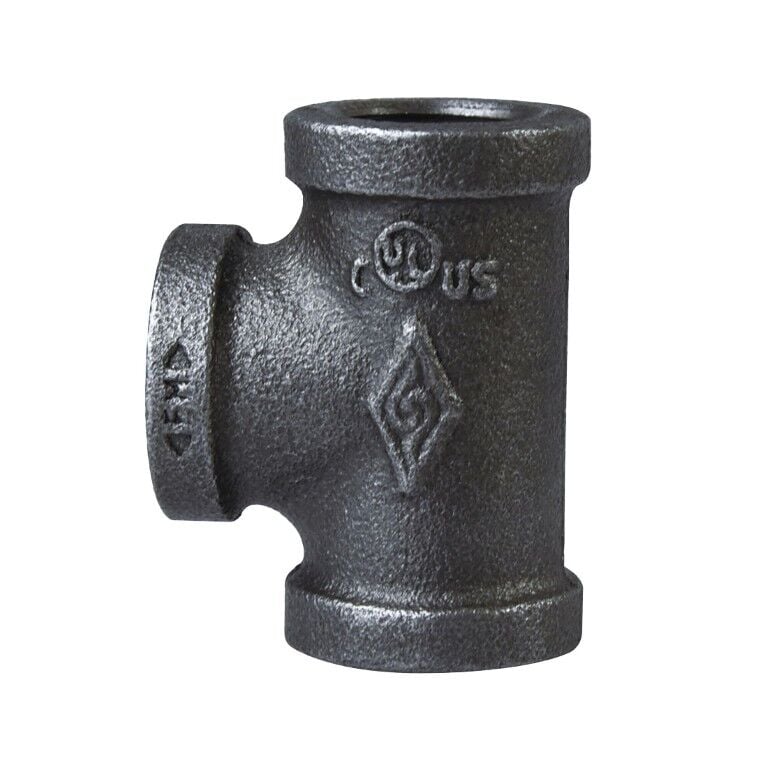 Prosource Malleable Iron Threaded Pipe Tee, 3/4-In
