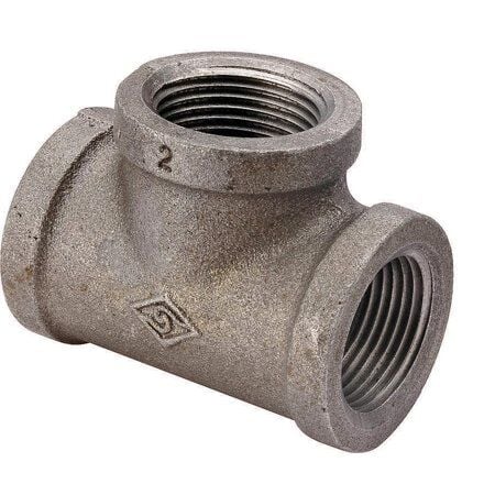 Prosource Malleable Iron Threaded Pipe Tee, 1-In
