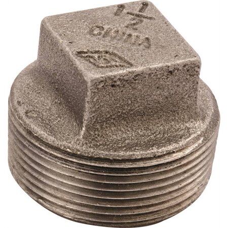 Prosource Malleable Iron Square Head Pipe Plug, 2-In MPT
