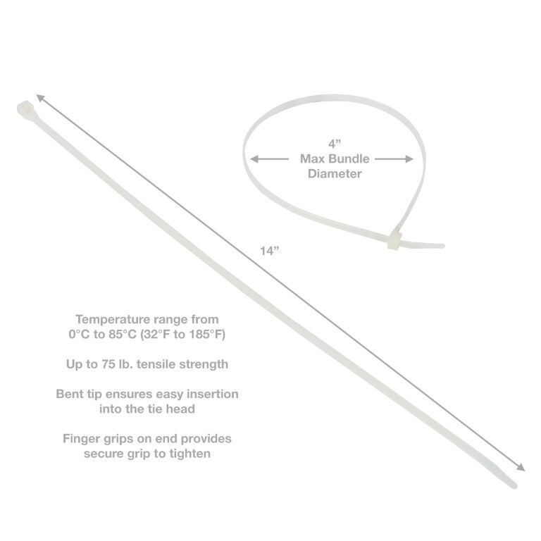 Gardner Bender 75-Lb Cable Tie, 14-In