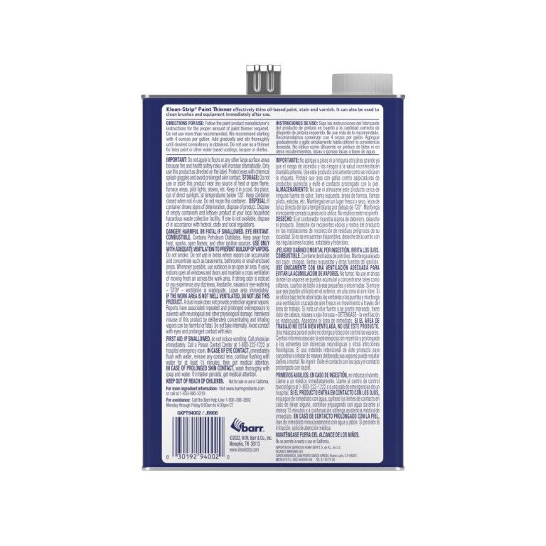 Klean Strip Paint Thinner, 2.5-Gal