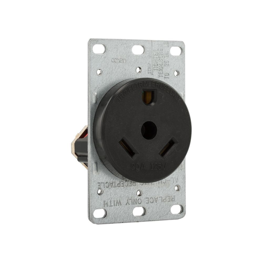 Eaton NEMA TT-30R Power Device Receptacle 12-4 Gauge, 30-A, 125-V