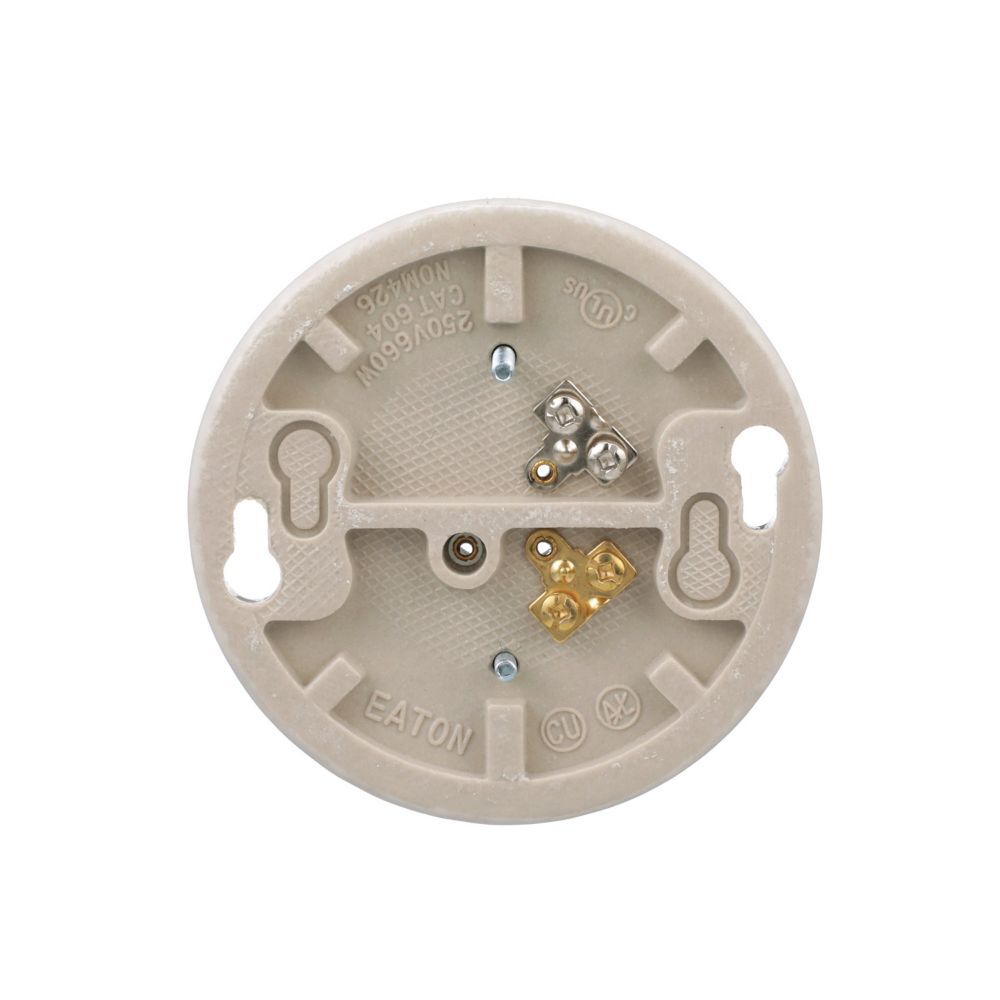 Eaton 604-SP White Porcelain Lampholder 14-10 Gauge, 250-V, 660-W