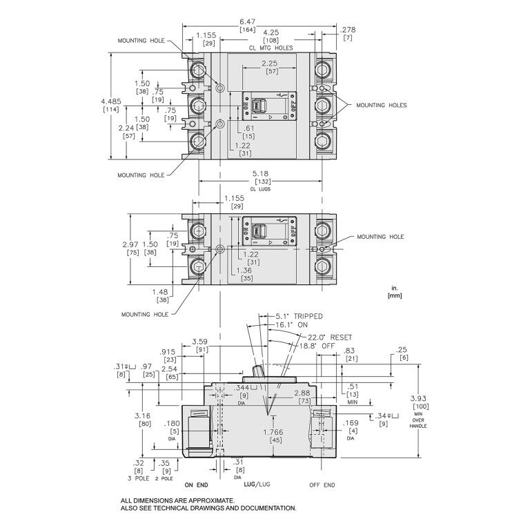 Square D PowerPact Q Distribution 2-Pole Thermal Magnetic 80% Circuit Breaker, 200-A, 240-V AC