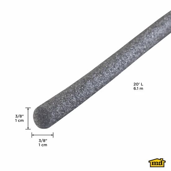 M-D Building Products Gray Foam Backer Rod For Gaps And Joints, 3/8-In x 20-Ft