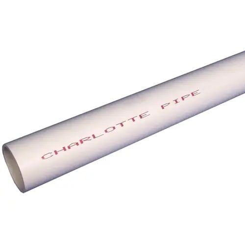 Charlotte Pipe PVC Schedule 40 White Pipe, 3/4-In x 10-Ft
