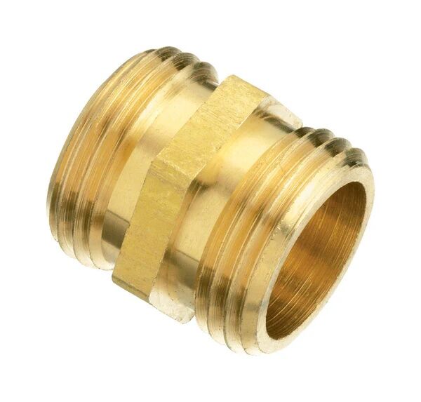 Plumb Pak Brass Hose Adapter, 3/4-In MHT x 3/4-In MHT