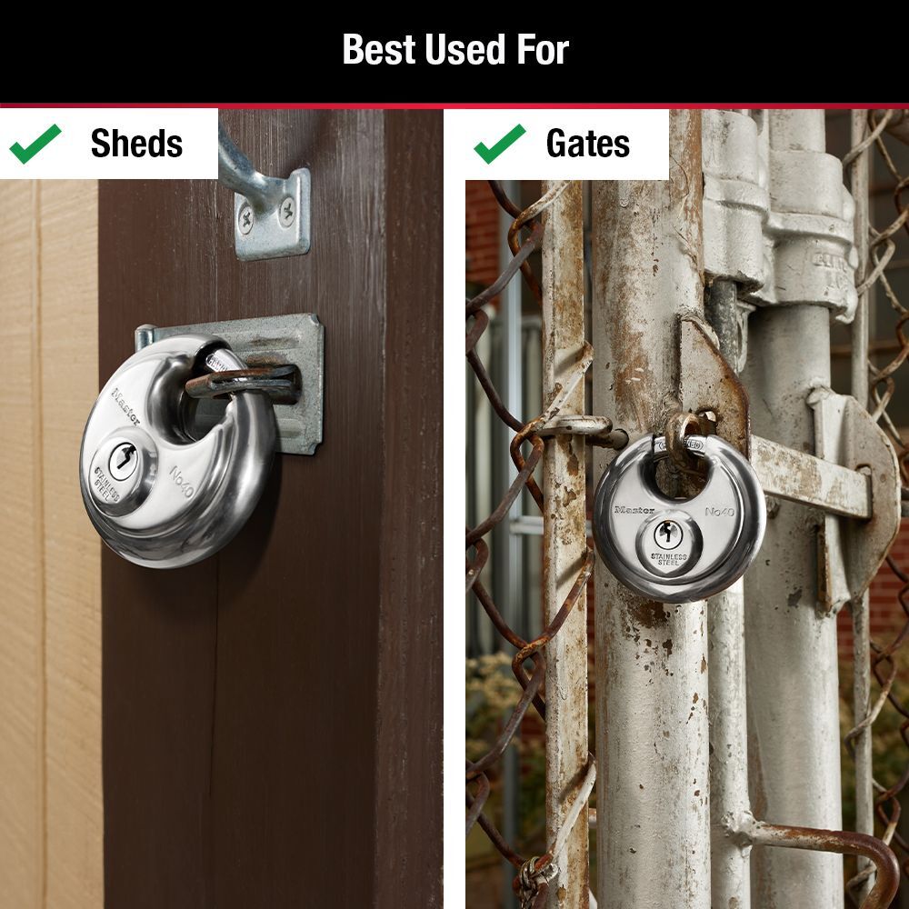 Master Lock Keyed Different Round Padlock, 2-3/4-In