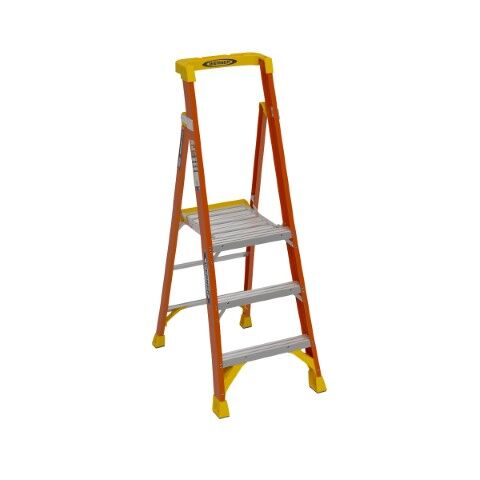 Werner PD6203 Fiberglass Podium Ladder, Type IA, Load Capacity 300-Lb, 9-Ft
