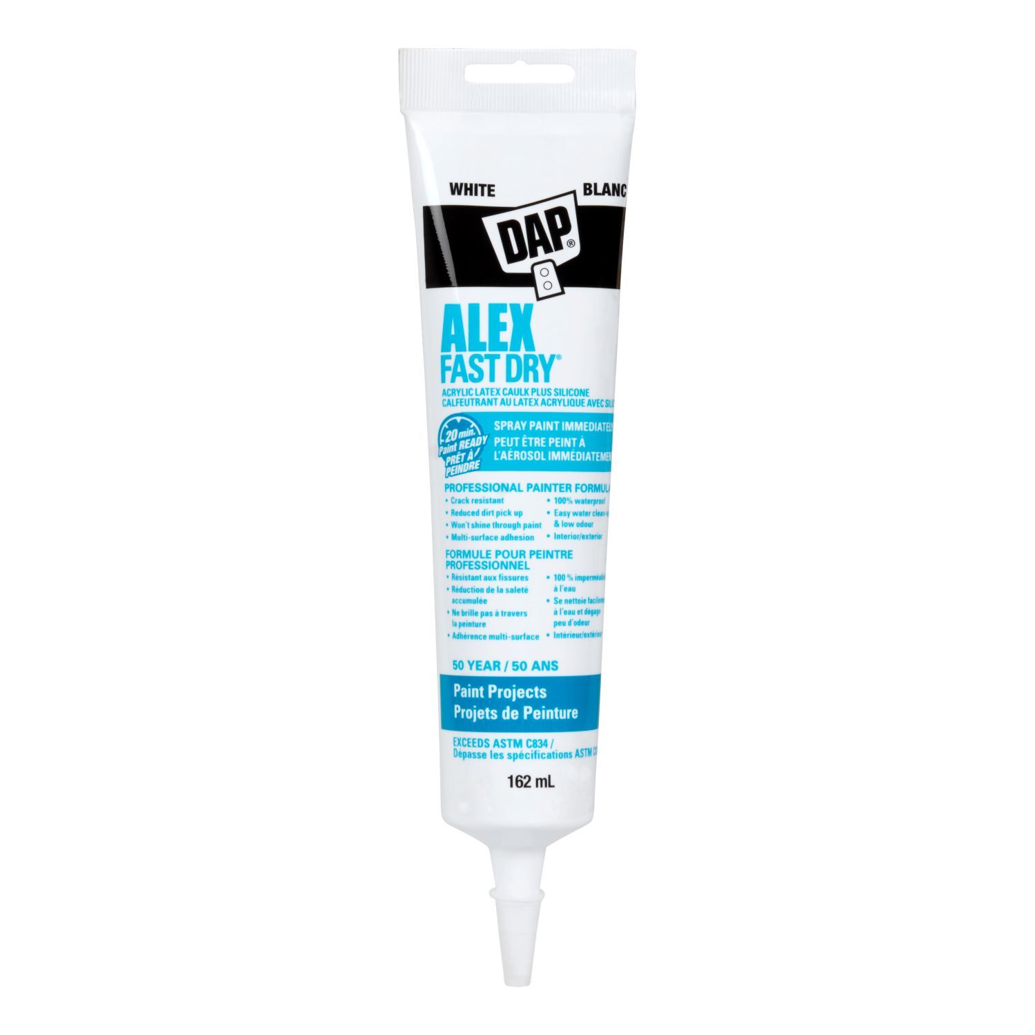 DAP Alex Fast Dry White Sealant, 5.5-Oz