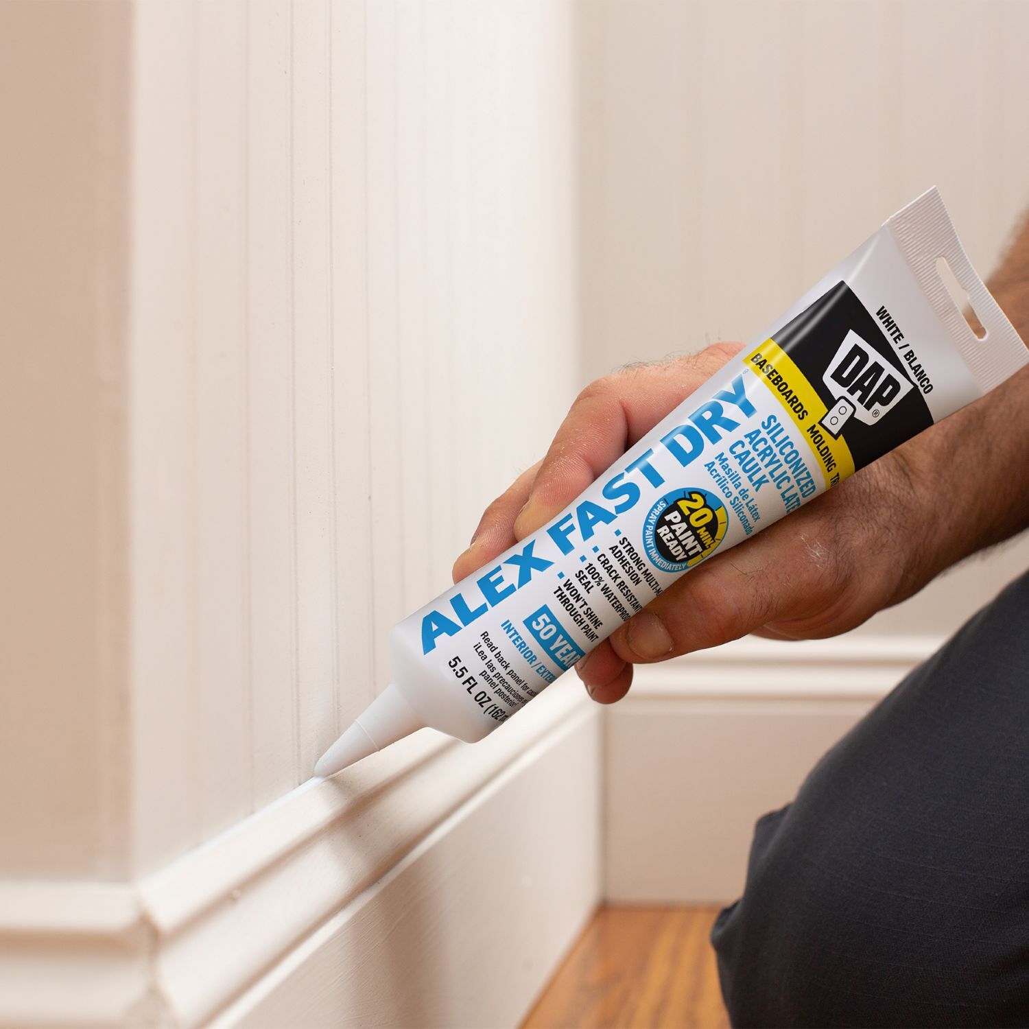 DAP Alex Fast Dry White Sealant, 5.5-Oz