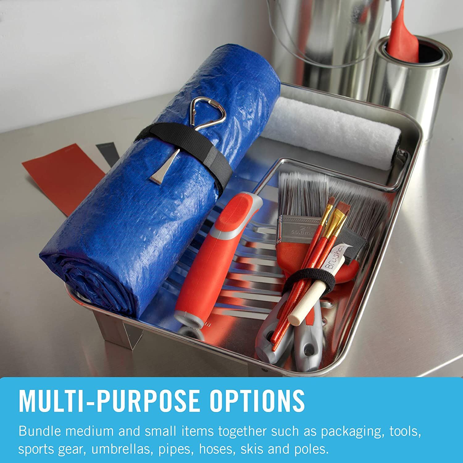 Velcro All Purpose Cinch Straps With Buckle, 18-In X 1-In, 2-Pk