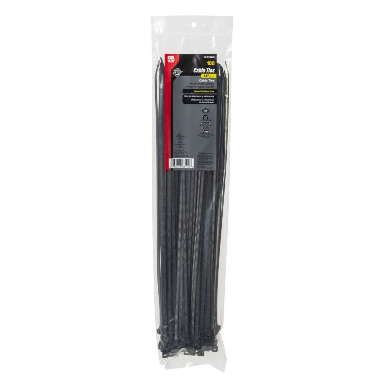 Gardner Bender Black Cable Tie, 14-In, 100-Pk