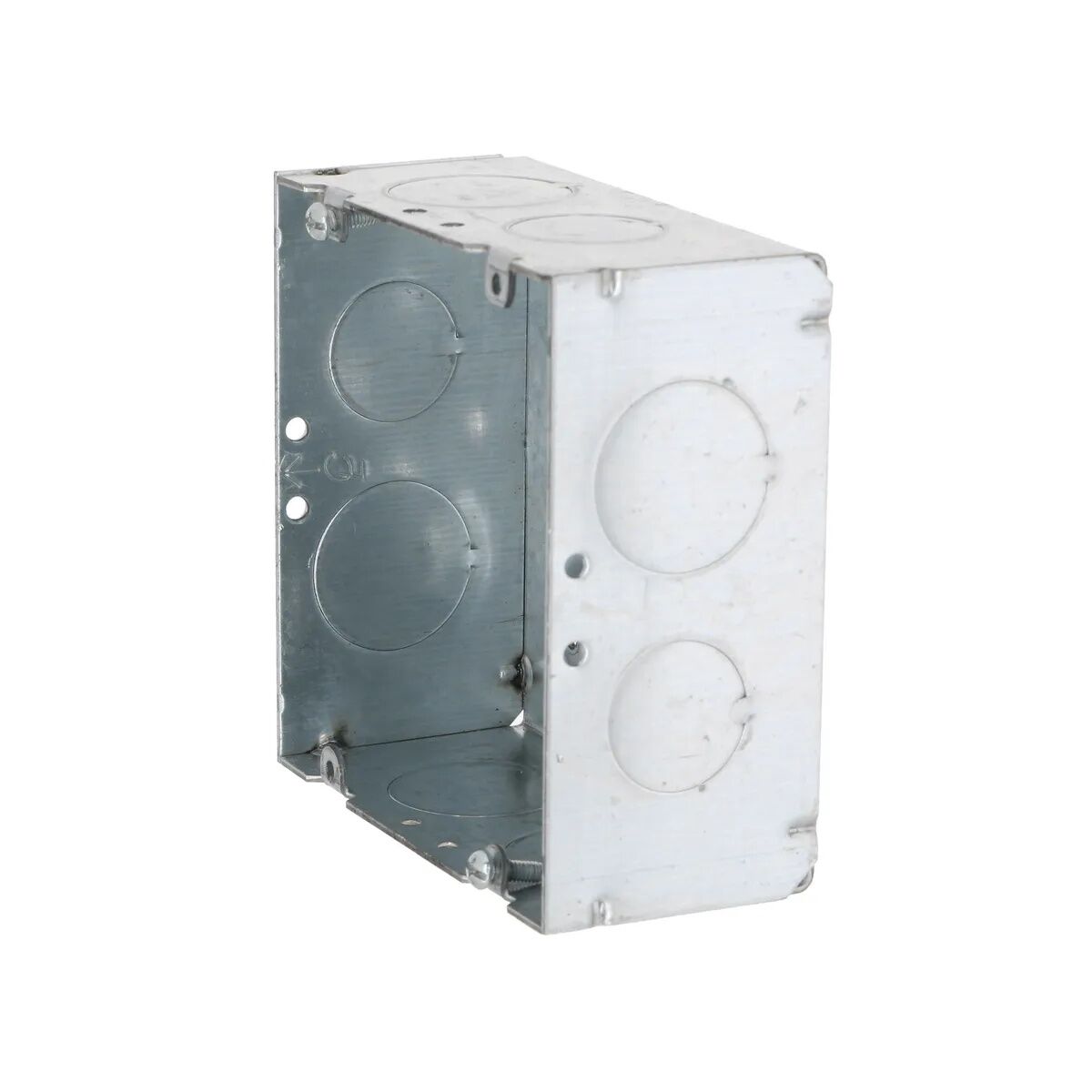 Raco Welded Square Steel Electrical Box With Raised Ground And 12 Knockouts, 4 11/16-In x 2 1/8-In