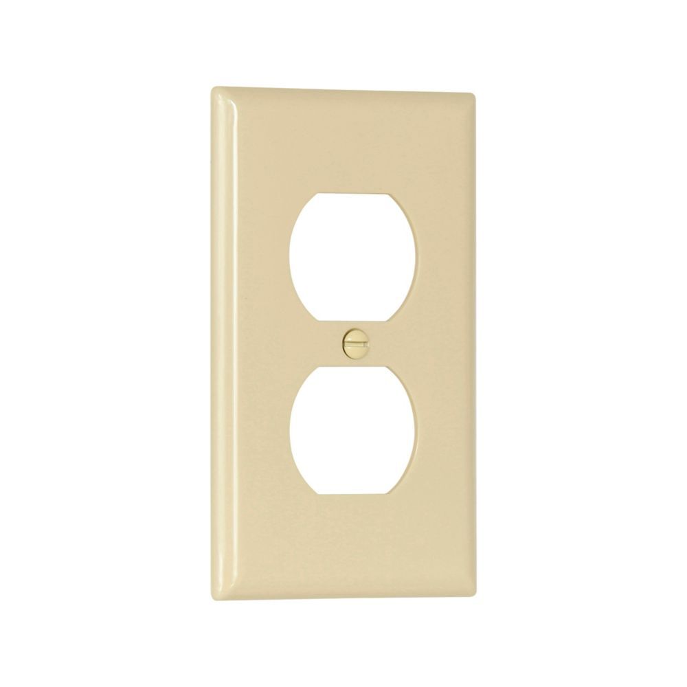 Eaton Ivory Nylon Standard Duplex Receptacle Wallplate