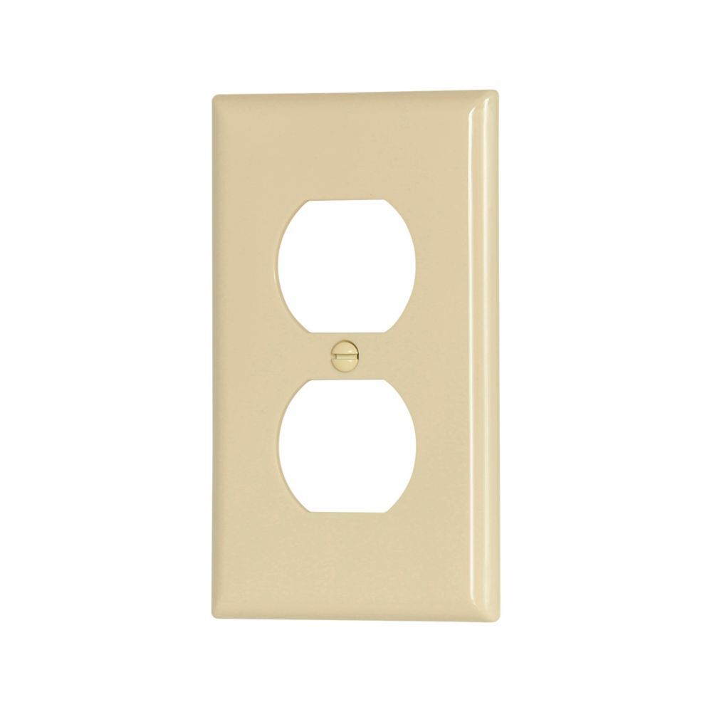 Eaton Ivory Nylon Standard Duplex Receptacle Wallplate