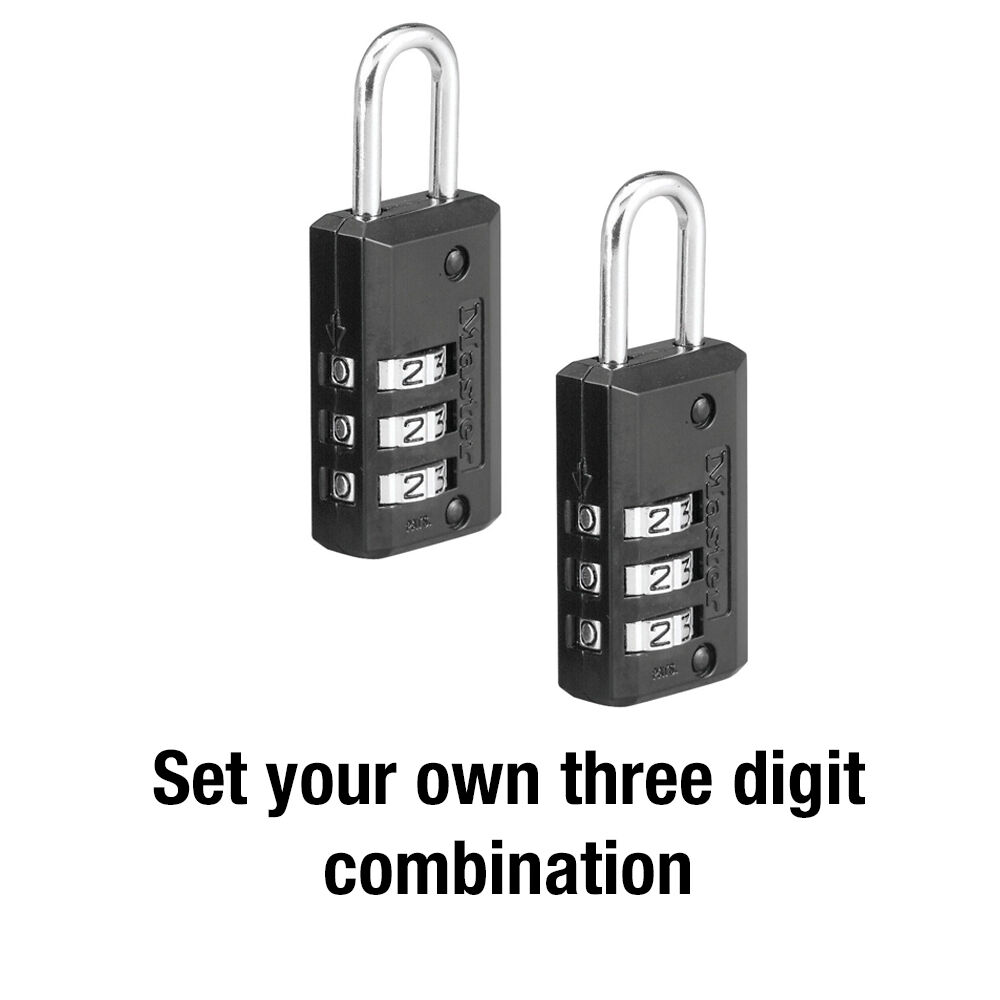 Master Lock Set Your Own Combination Lock, 11/16-In, 2-Pk
