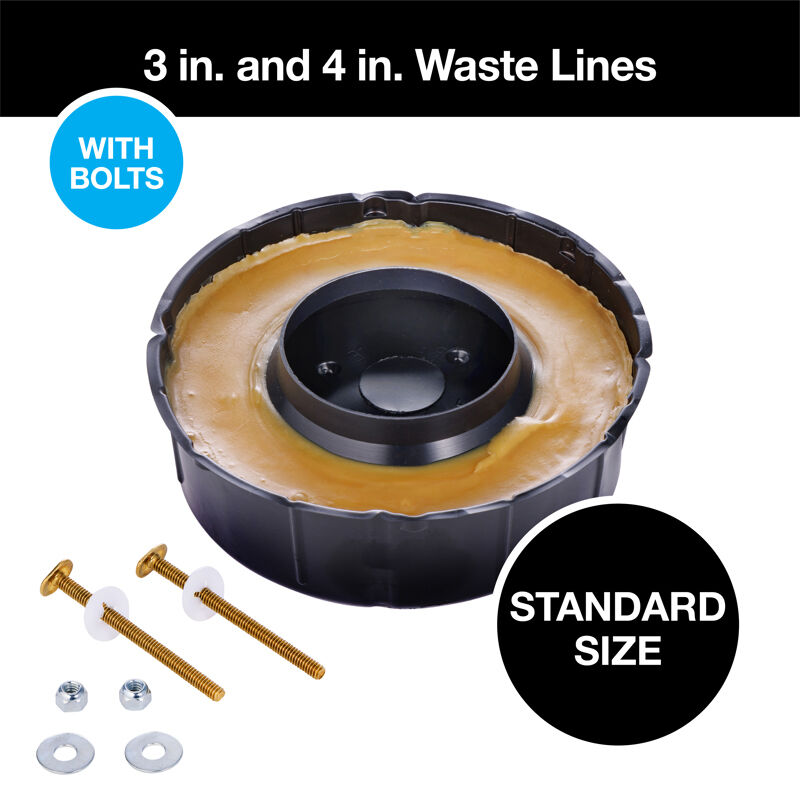 Harvey Toilet Line Reinforced Wax Extender Kit With Horn
