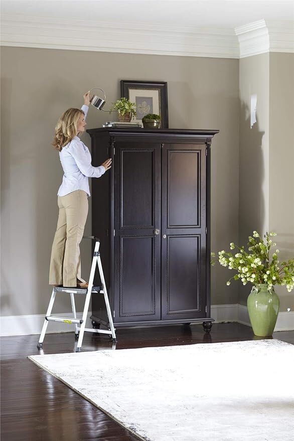 Cosco 2 Step Lite Solutions Aluminum/Black Folding Step Stool