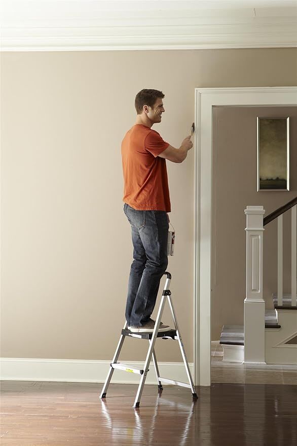 Cosco 2 Step Lite Solutions Aluminum/Black Folding Step Stool