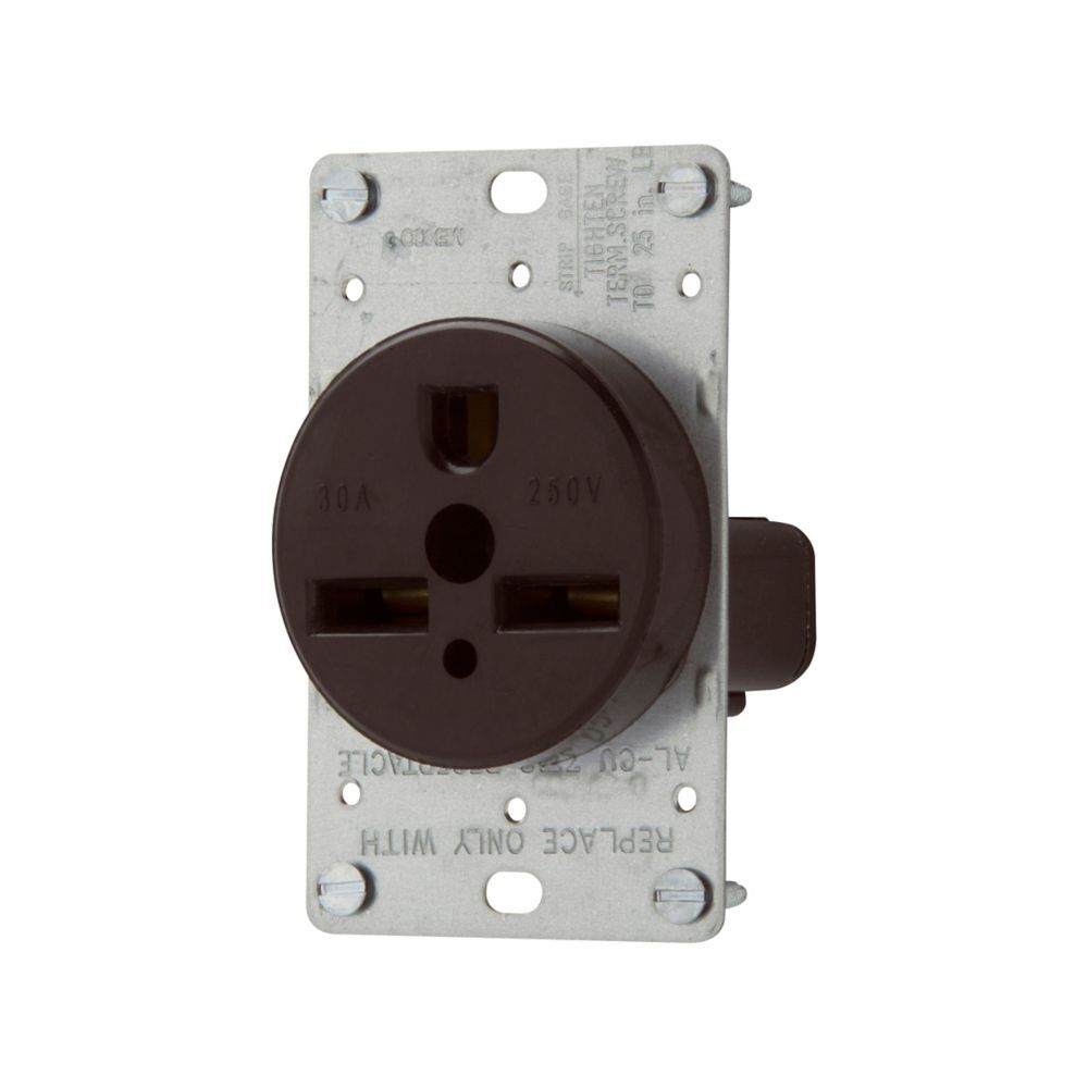 Eaton Black NEMA 6-30R Power Device Receptacle 12-4 Gauge, 30-A, 250-V