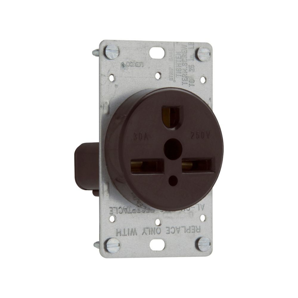 Eaton Black NEMA 6-30R Power Device Receptacle 12-4 Gauge, 30-A, 250-V