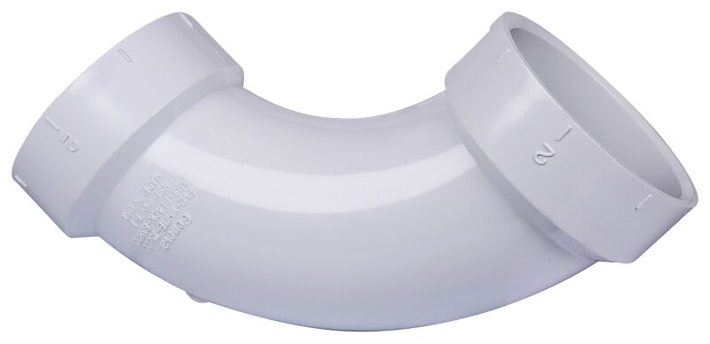 Canplas PVC DWV 90° Long Sweep Elbow, 2-In