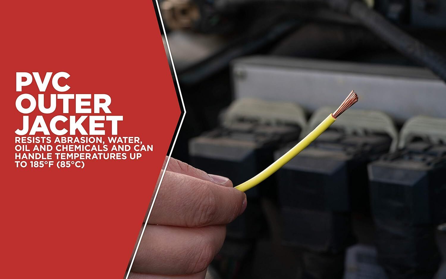 Road Power Yellow 10-Gauge Automotive Copper Wire, 7-Ft