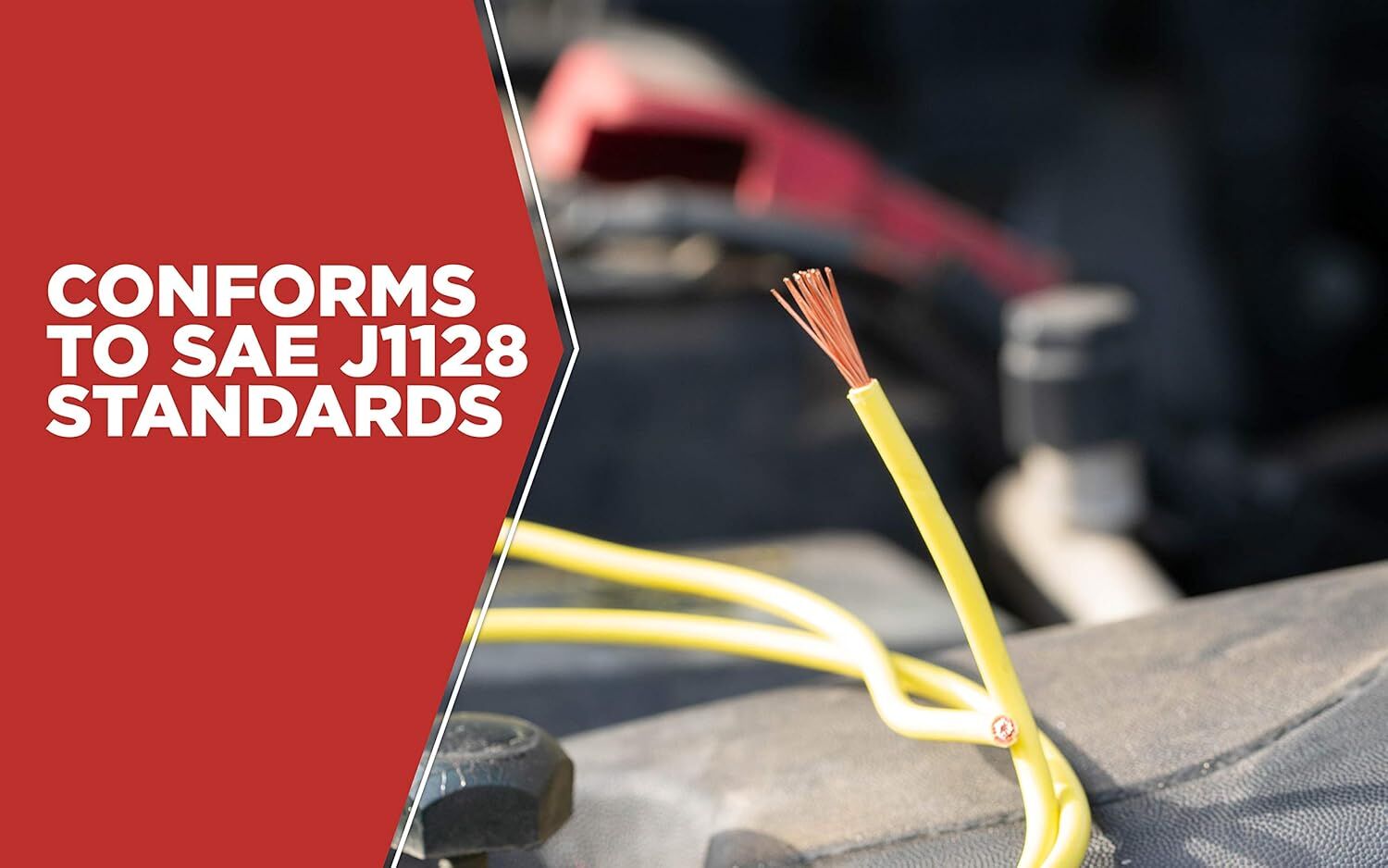 Road Power Yellow 10-Gauge Automotive Copper Wire, 7-Ft