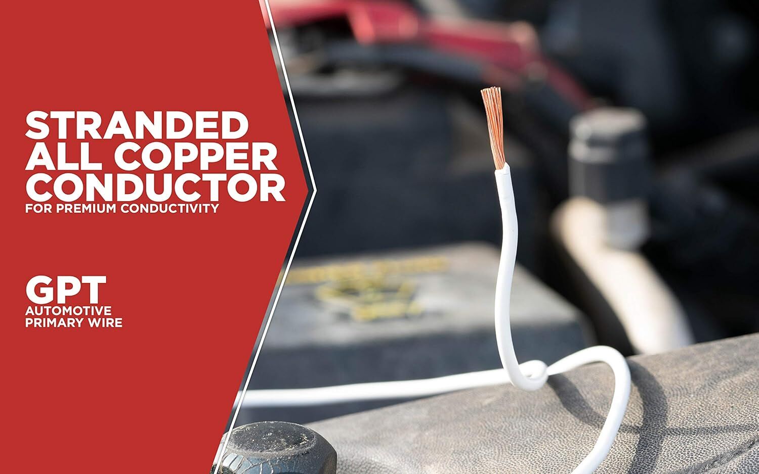 Road Power White 14-Gauge Automotive Copper Wire, 17-Ft