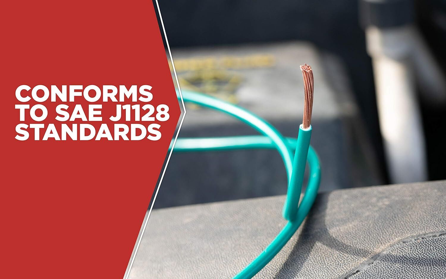 Road Power Green 14-Gague Automotive Copper Wire, 17-Ft