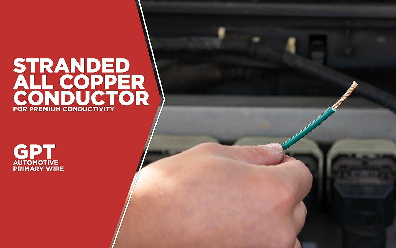 Road Power Green 14-Gague Automotive Copper Wire, 17-Ft