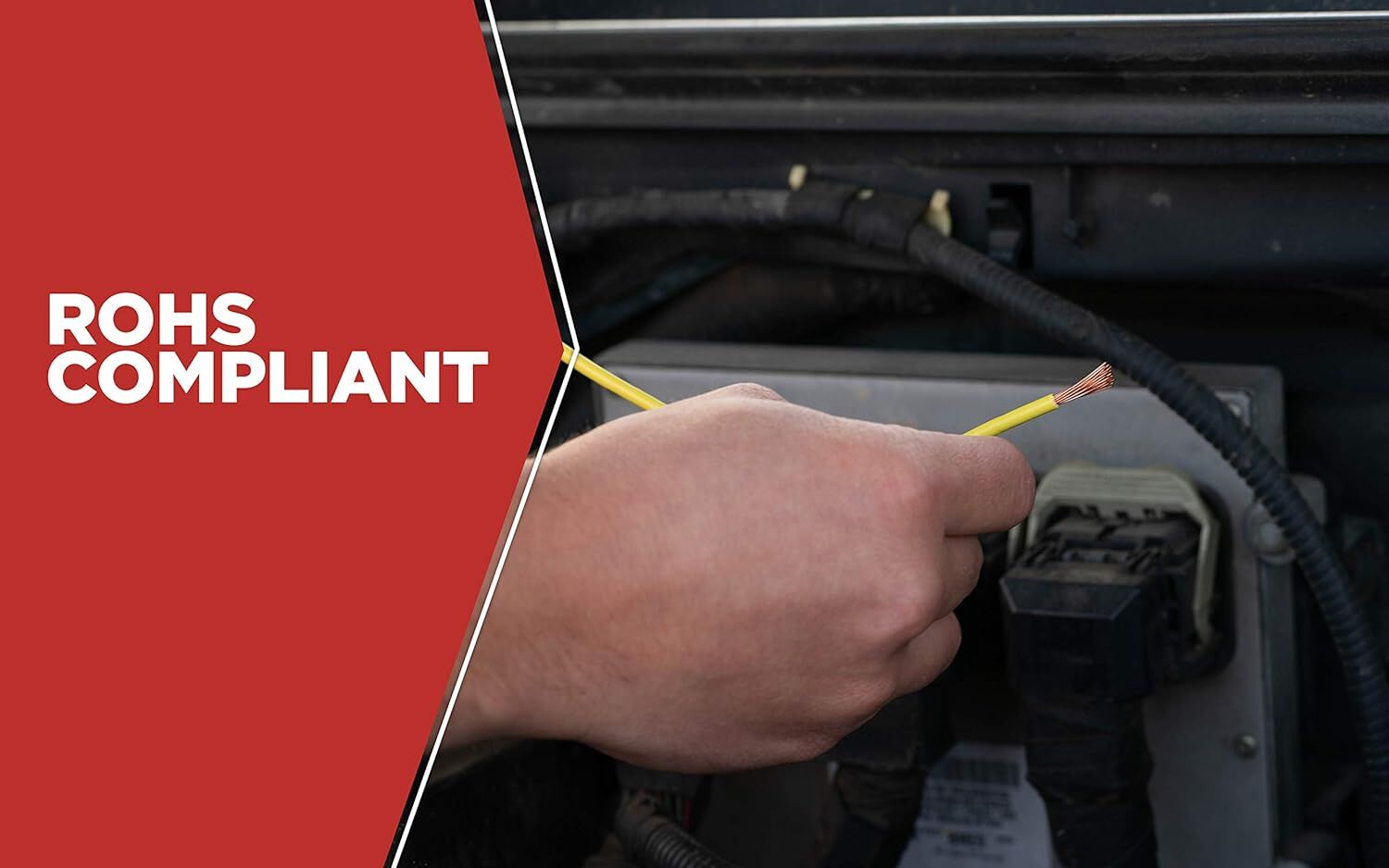 Road Power Yellow 14 Gauge Automotive Copper Electrical Wire, 17-Ft