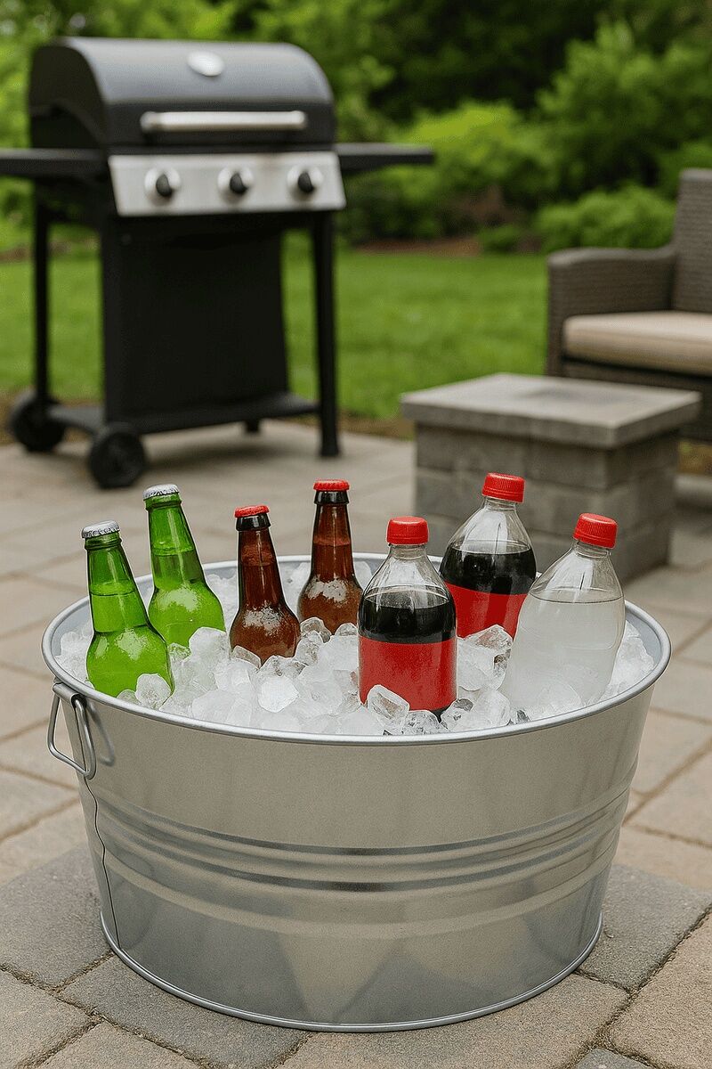 Behrens Wash Tub, Galvanized Sheet Steel, Round - 17 gal