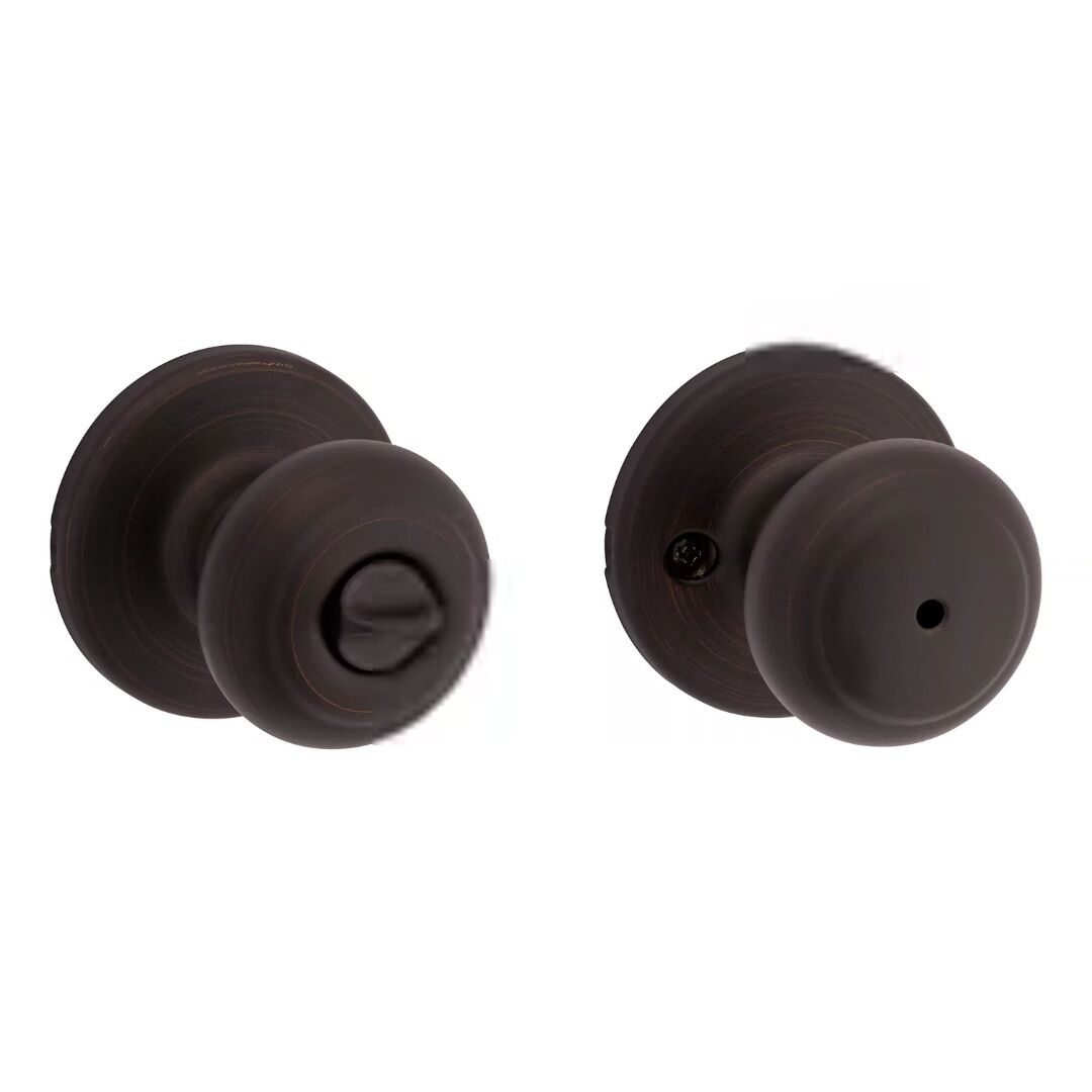 Kwikset Venetian Bronze Cove Bed/Bath Door Knob