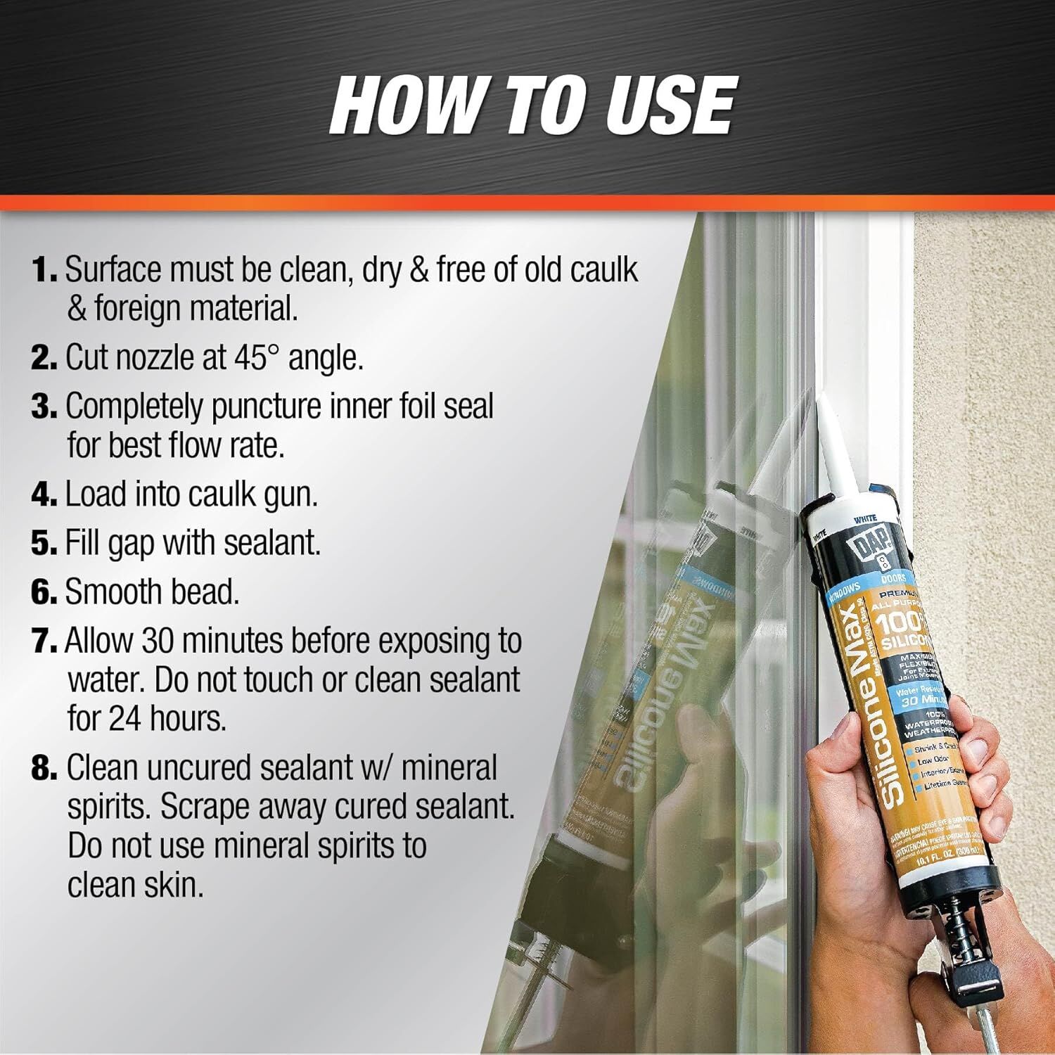 DAP Silicone Max All Purpose Sealant, 10.1-Oz