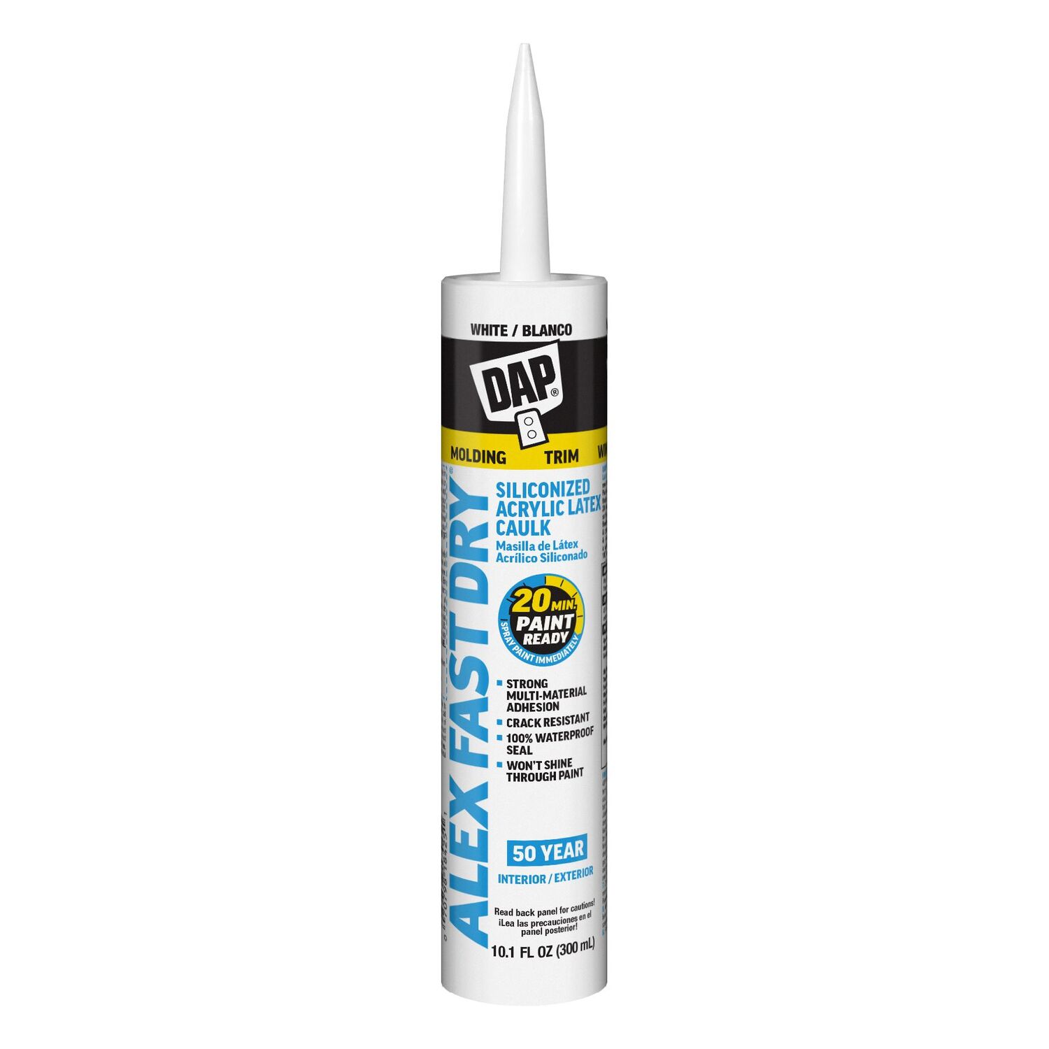 DAP Alex Fast Dry White Sealant, 10.1-Oz