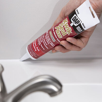 DAP Kwik Seal Kitchen & Bath White Adhesive Sealant, 5.5-Oz