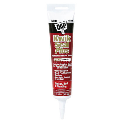 DAP Kwik Seal Kitchen & Bath White Adhesive Sealant, 5.5-Oz