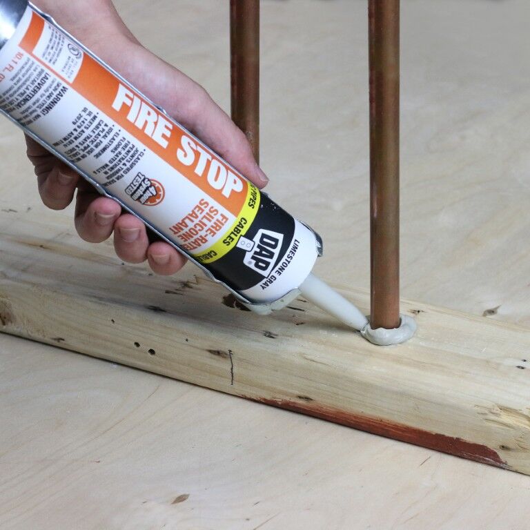 DAP Fire Stop Limestone Gray Silicone Sealant, 10.1-Oz